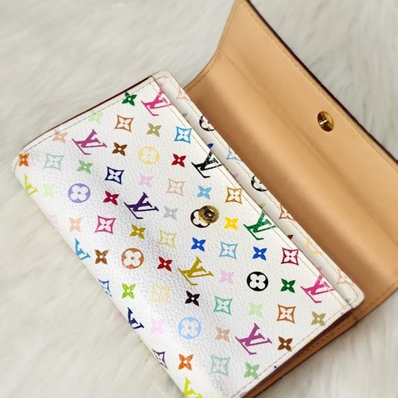 CA1078- Louis Vuitton Multicolore Portefeuille Alexandra Trifold Wallet - Picture 6 of 13